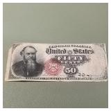 Fourth Issue 50c Fractional Currency F1376 Corner