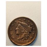 9 Liberty Head Large Cent 1c Damaged/Can't Read