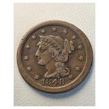 1848 Liberty Head Large Cent 1c