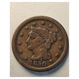 1850 Liberty Head Large Cent 1c