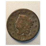 (3) 1823, 1824, 1825 Liberty Head Large Cent 1c