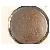 1865 Two Cent Piece 2c