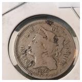 1866 Nickel Three Cent Piece 3c