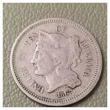 1867 Nickel Three Cent Piece 3c