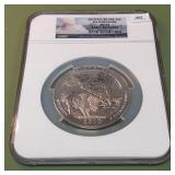 2010 2010 5oz Silver 25c Yello 25c NGC MS68