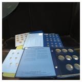 (4) Coin Books, Peace Dol Hald Cent, Silver 3 Cent