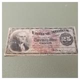 Fourth Issue 25c Fractional Currency F1302 Folds,