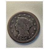 3 1847 Liberty Head Large Cent 1c