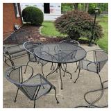 (6pc) Black Wrought Iron Set