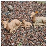 (3pc) Concrete Deer Family