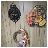 Burwood Clock, Wall Decor, Wreaths, Fern