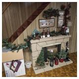 Faux Fire Place & Christmas Decor