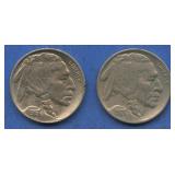 1916 and 1917-D Buffalo Nickels