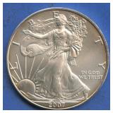 2007 ASE Silver Eagle .999 Silver