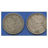 2- 1880 Morgan Silver Dollars