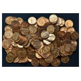 5- Rolls of 1966 Lincoln Memorial Cents AU/BU