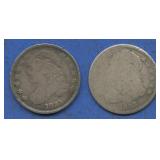 1833 and 1835 Capped Bust Dimes