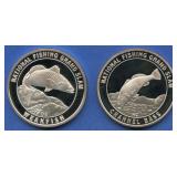 (2 ozt TW) 2- No. Am Fishing Club .999 Silver Rds