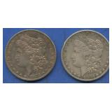 2- 1883 Morgan Silver Dollars