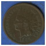 1869/9 Indian Head Cent