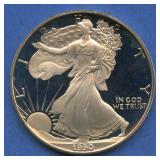 1990-S ASE Proof Silver Eagle .999 Silver