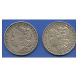 2- 1878 7TF Morgan Silver Dollars
