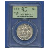 1935-S San Diego Commem Half PCGS MS64