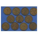 Run of 11- D-Mint Early Lincoln Head Cents