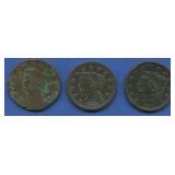 3- Mixed Date Large Cents