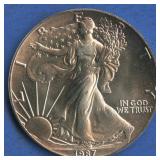 1987 ASE Silver Eagle .999 Silver