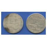 (2 ozt TW) 2- Silver Security .999 Silver Rounds