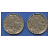 2- 1913 Buffalo Nickels