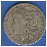 1890-CC Morgan Silver Dollar