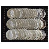 Roll of Mixed S-Mint Silver Proof Washington 25c