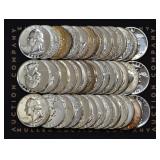 Roll of Mainly Silver Proof Washington Quarters