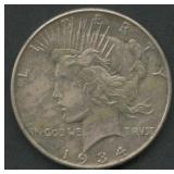 1934 Peace Silver Dollar