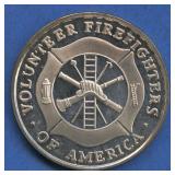 Volunteer Firefighters .999 Silver Round 1 ozt