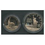 1986-S Liberty Proof Set .900 Silver - 2 Coins OGP