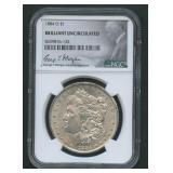 1884-O Morgan Silver Dollar NGC Brilliant UNC