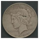 1934-S Peace Silver Dollar