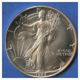1992 ASE Silver Eagle Unc .999 Silver 1 ozt