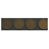4- Mixed Early Indian Head Cents