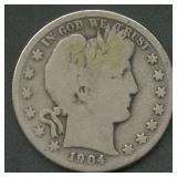 1904-S Liberty Head Barber Half Dollar