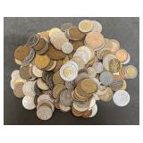 Bag of 100+ Mixed Foreign Non-Silver Coins
