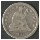 1877-S Seated Liberty Quarter