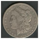 1890-CC Morgan Silver Dollar