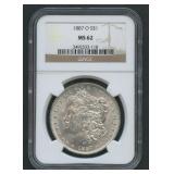 1887-O Morgan Silver Dollar NGC MS 62