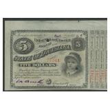 Obsolete Currency Louisiana $5 Cr-29 (5 Notes)