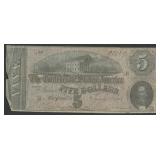 Confederate Cuurency $5  2/17/1864 CS-69