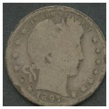 1897-S Liberty Head Barber Quarter
